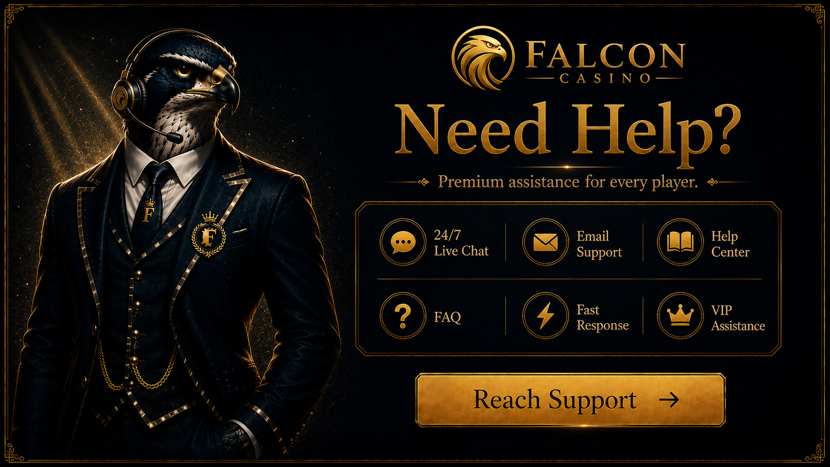 Falcon Casino Support – Live Chat & Email 24/7